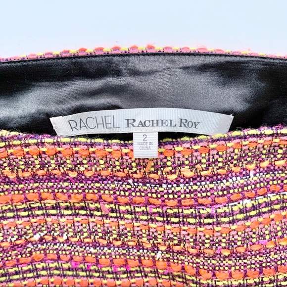 Rachel Roy Mini Skirt Blk/Multicolour Tweed sz 2 - Picture 2 of 4